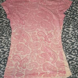 paisley print tee shirt